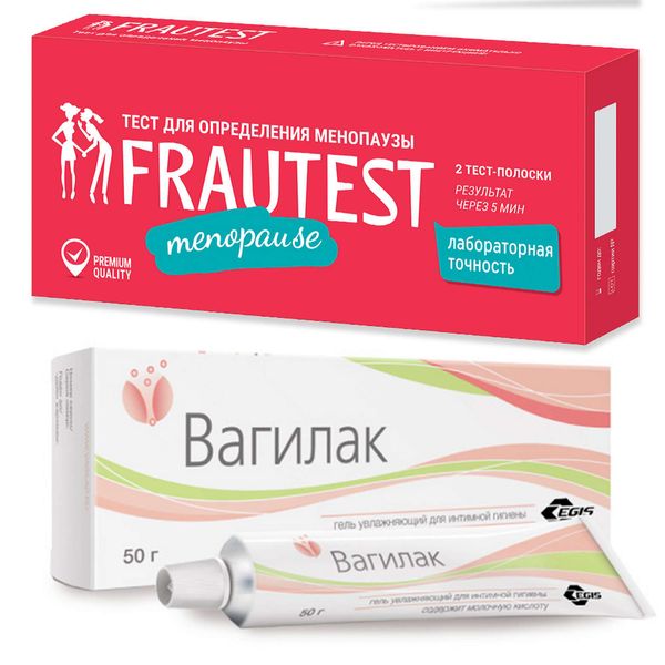 1X Гель Вагилак увлажняющий для интимной гигиены 50 г 1X Тест на определение менопаузы FrautestФраутест 2шт 695₽