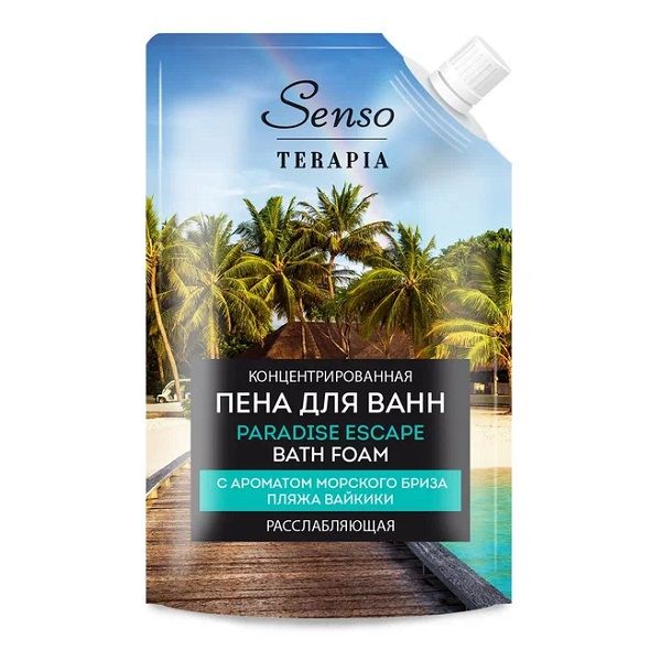 Пена для ванн концентрированная расслабляющая Paradise escape Senso Terapia/Сенсо Терапия дой-пак 500мл
