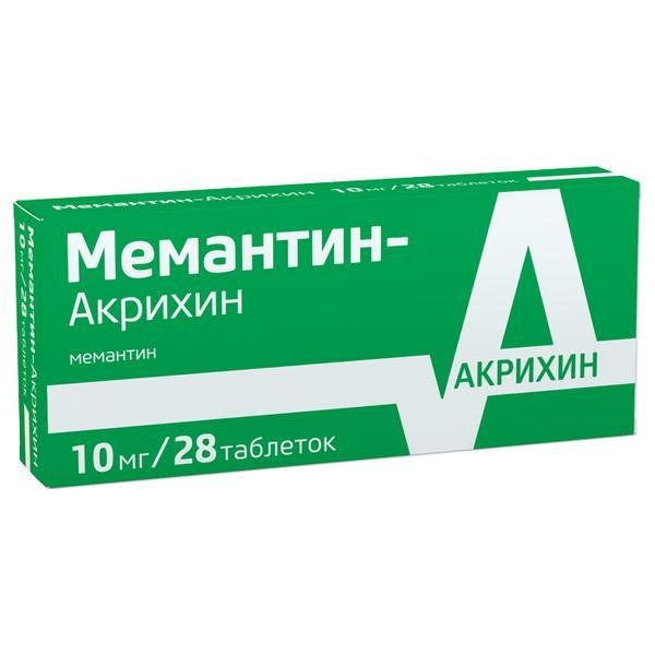 Мемантин-Акрихин таблетки п/о плен. 10мг 28шт фото №3
