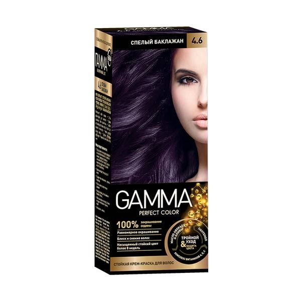 Крем-краска для волос спелый баклажан Gamma Perfect color Свобода тон 4.6 цена и фото