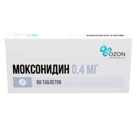 Моксонидин таблетки п/о плен. 0,4мг 60шт миниатюра фото №3