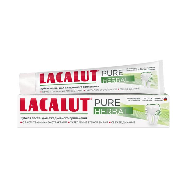 Паста зубная HERBAL Lacalut/Лакалют 75мл паста зубная herbal basic lacalut лакалют 65г