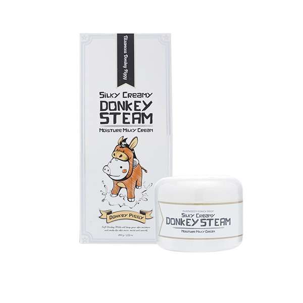 Крем для лица паровой Donkey piggy silky creamy donkey steam moisture milky cream Elizavecca 100мл