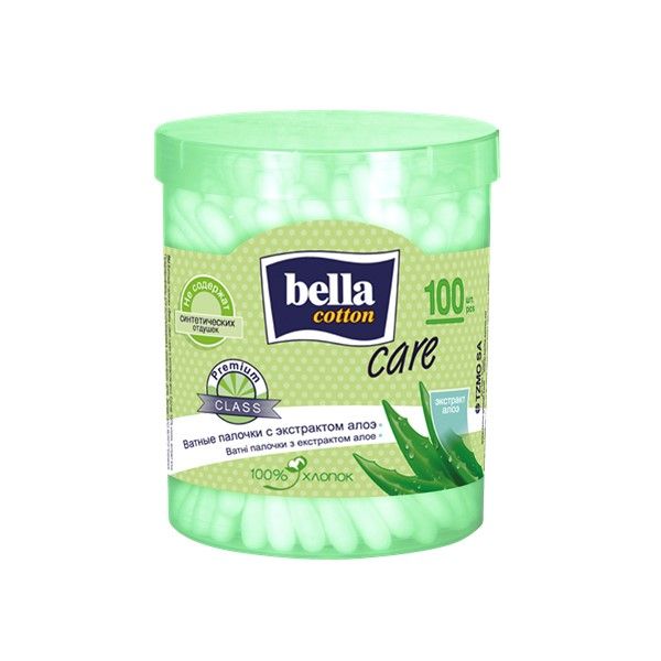 Палочки ватные с экстрактом алоэ Cotton Care Bella/Белла 100шт