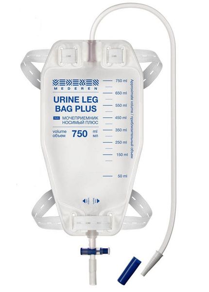 Мочеприемник носимый Плюс Mederen/Медерен 750мл трубка 50см