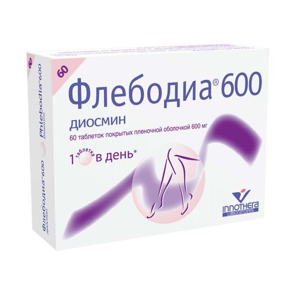 Флебодиа 600 таблетки п/о плен. 600мг 60шт