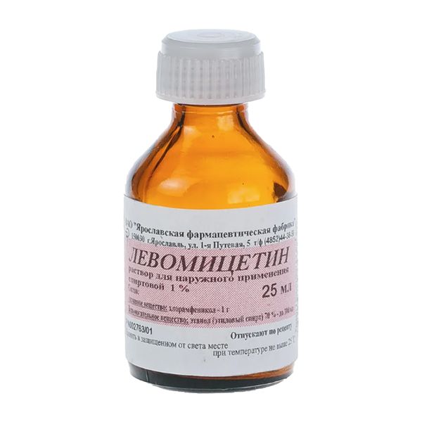 Левомицетин раствор для наружного применения спиртовой 1% 25мл йод р р спиртовой 5% 25мл