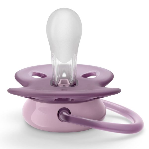 Соска-пустышка силиконовая ортодонтическая с футляром 6-18 мес. Ultra Soft Philips Avent (SCF092/05) фото №6
