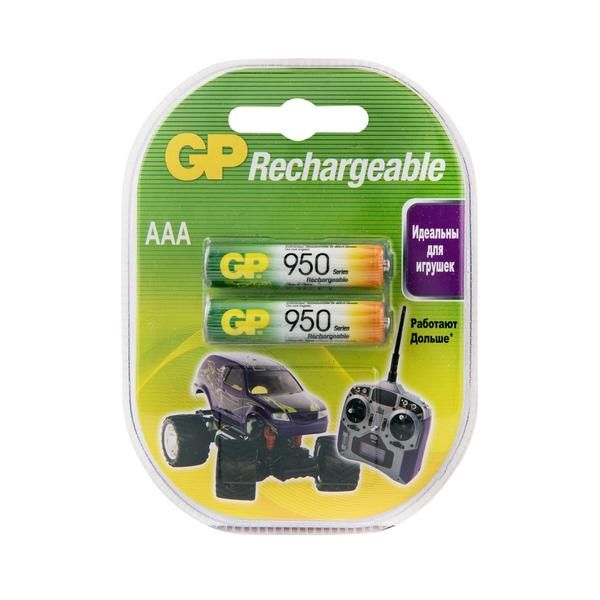Аккумуляторы перезаряжаемые GP 95AAAHC AAA, емкость 950 мАч 2 шт.