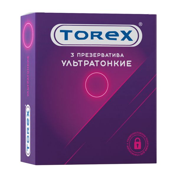 Презервативы ультратонкие Torex/Торекс 3шт презервативы классические torex торекс 3шт