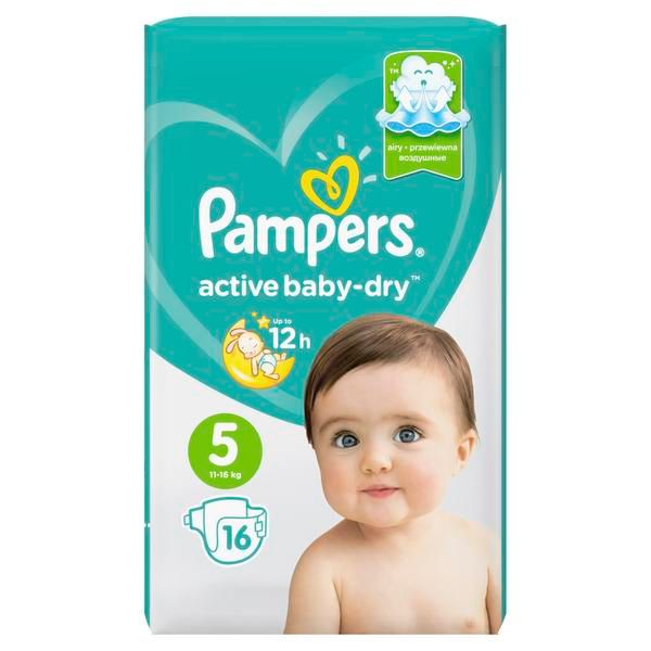 Подгузники Pampers (Памперс) Active Baby-Dry р.5 Junior 11-18 кг 16 шт. фото №2