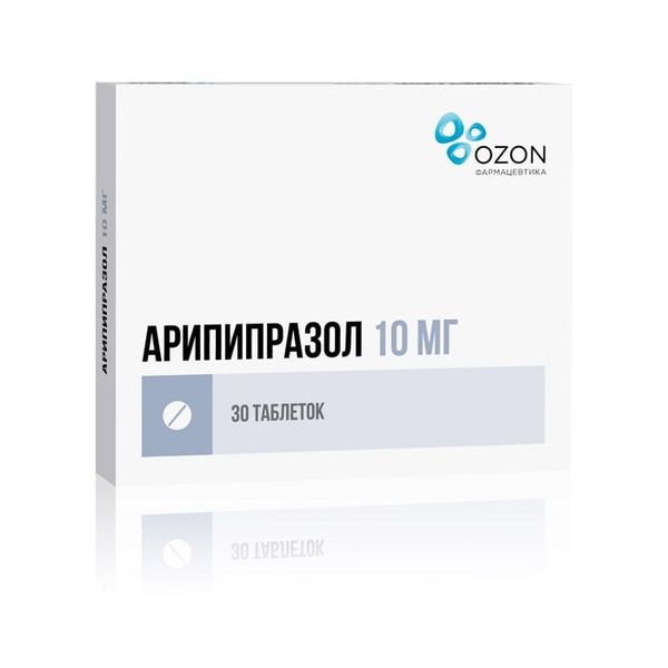 Арипипразол таблетки 10мг 30шт ООО Озон 1460130 - фото 1