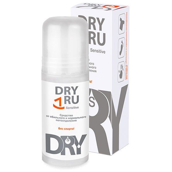 Средство Dry RU (Драй Ру) от обильного и нормального потоотделения 50 мл