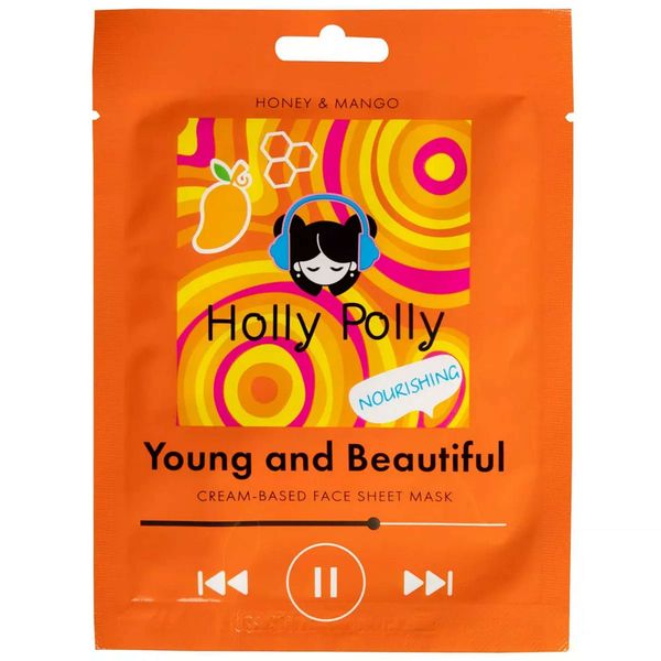 Маска тканевая для лица на кремовой основе с медом и манго Young and Beautiful Holly Polly/Холли Полли 22г полли и нейл