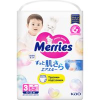 Подгузники-трусики для детей Merries/Меррис 6-11кг 52шт р.M