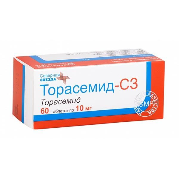 Купить Торасемид-СЗ таблетки 10мг 60шт, Северная звезда НАО, Россия