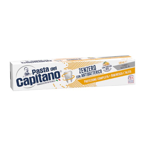 Купить Паста зубная абсолютная защита имбирь Pasta del Capitano туба 100мл, Farmaceutici Dottor Ciccarelli S.P.A, Италия