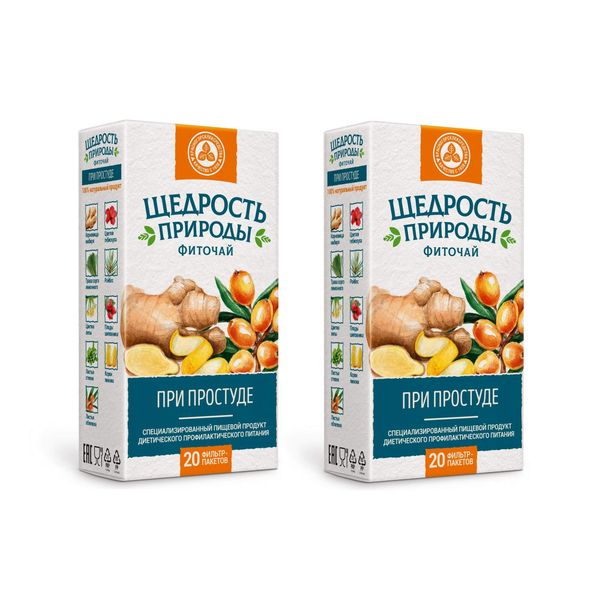 2Х Фиточай при простуде Щедрость природы фильтр-пакеты 2г 20шт