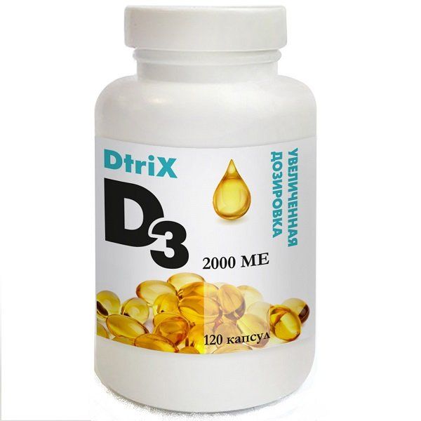 Витамин Д3 Dtrix/Детрикс капсулы 2000МЕ 450мг 120шт фото №2