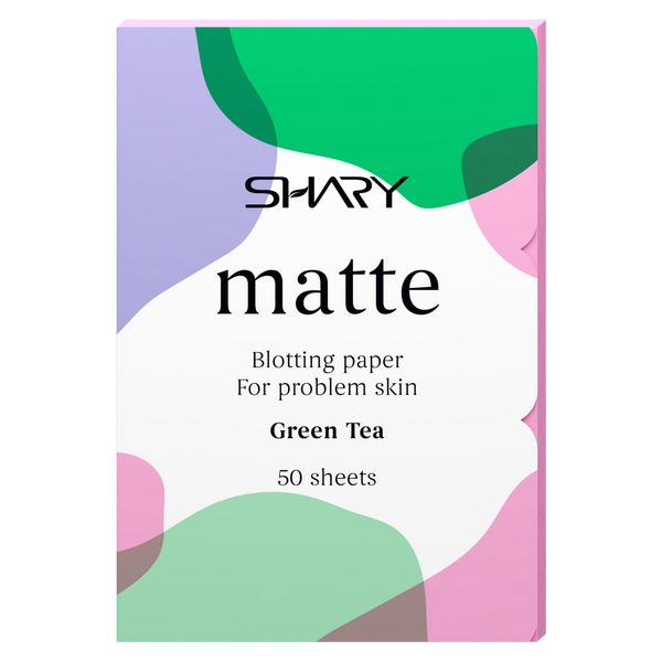 Салфетки матирующие для проблемной кожи лица зеленый чай Shary/Шери 12г Fujian Yanse Cosmetics Co., Ltd