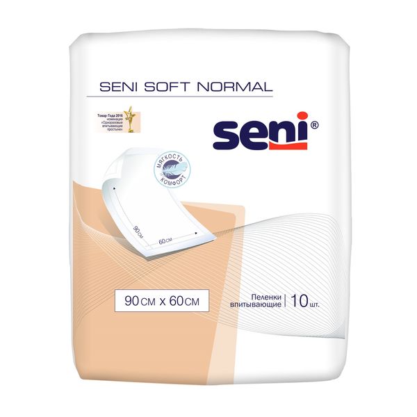 Пеленки гигиенические Soft Normal Seni/Сени 60х90см 10шт пеленки впитывающие одноразовые soft basic seni сени 60x90см 10шт