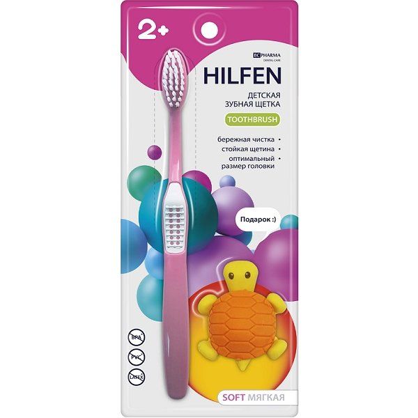 Купить Щетка зубная детская от 2л розовая мягкая Hilfen/Хилфен, Jiangsu Sanxiao Group Co., Ltd, Китай