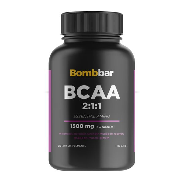 Аминокислоты БЦАА/BCAA Bombbar капсулы 620мг 180шт