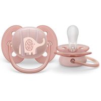 Соска-пустышка силиконовая ортодонтическая с футляром 0-6 мес. Ultra Soft Philips Avent 2шт (SCF091/09) миниатюра фото №2