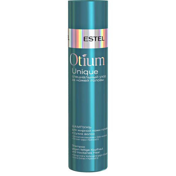 Шампунь для жирной кожи головы и сухих волос Otium unique Estel/Эстель 250мл
