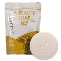 Мыло-пенка для умывания с женьшенем beauty soap ginseng our herb story Korea Hyundai Entec KR 100 г миниатюра фото №2