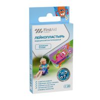Лейкопластырь бактерицидный детский на полимерной дышащей основе с ионами серебра Teneris/Тенерис 5,6x1,9см 20шт