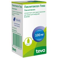 Паклитаксел-Тева концентрат для приг. раствора для инфузий фл. 100мг/16,7мл миниатюра фото №2