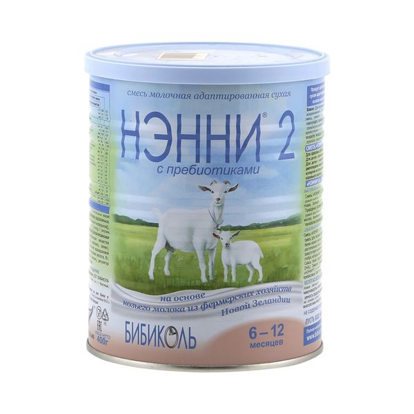 Смесь сухая молочная 6-12мес 2-Нэнни 400г нан 2 оптипро молочная смесь с пробиотиками с 6 мес 400г