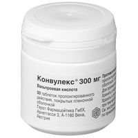 Конвулекс таблетки п/о плен. пролонг действия 300мг 50шт миниатюра фото №2