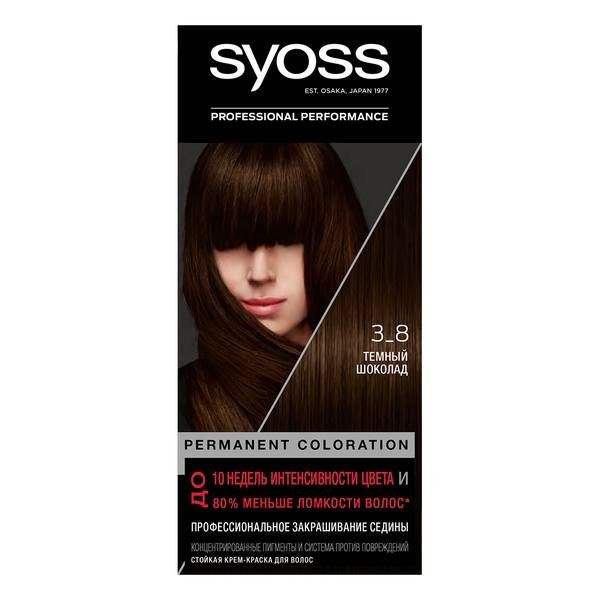 Краска для волос 3-8 Темный шоколад Syoss/Сьосс 115мл фото №2