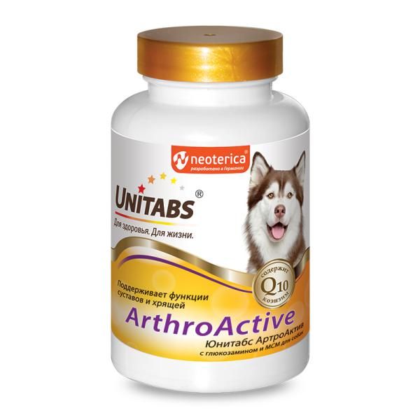 таблетки unitabs calciplus с q10 для собак ArthroАctive с Q10 Unitabs таблетки для собак 100шт