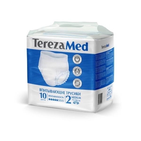 Подгузники-трусики для взрослых впитывающие на липучках TerezaMed 10шт р.M (2)