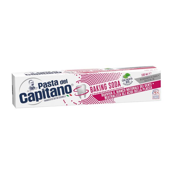 Купить Паста зубная для деликатного отбеливания с содой Pasta del Capitano туба 100мл, Farmaceutici Dottor Ciccarelli S.P.A, Италия