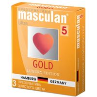 Маскулан презервативы masculan 5 ultra №3 утонченный латекс золотого цвета