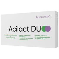 Крем для интимной гигиены дозированный Acilact Duo/Ацилакт Дуо 1,2г 10шт