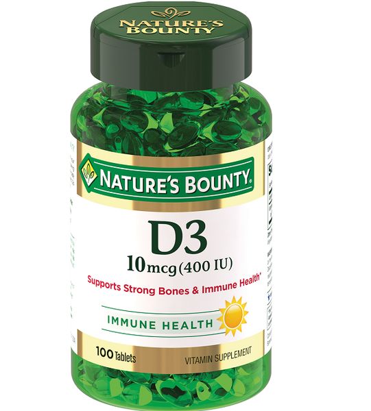 Витамин Д3 Nature's Bounty/Нэйчес баунти таблетки 400МЕ 250мг 100шт