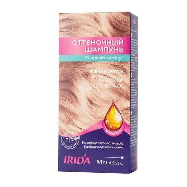 Шампунь оттеночный для окраски волос тон Розовый жемчуг М Classic Irida/Ирида 75мл
