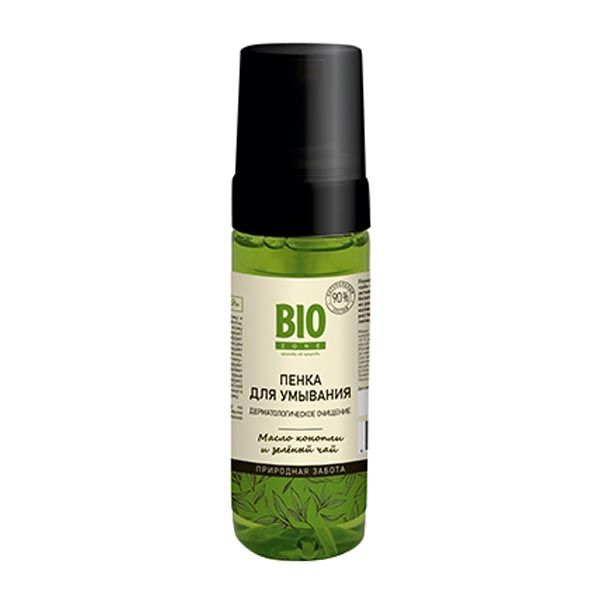 Пенка для умывания масло конопли и зеленый чай BioZone/Биозон 150мл тоник для лица тонизирующий масло конопли и зеленый чай biozone биозон 200мл