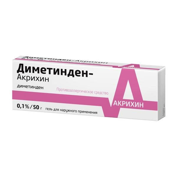 Диметинден-Акрихин гель для наружного применения 0,1% 50г фото №2