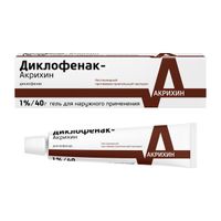 Диклофенак-Акрихин гель для наружного применения 1% 40г 