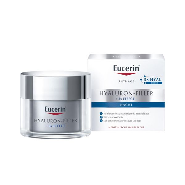 Крем для ночного ухода за кожей Hyaluron-Filler Eucerin/Эуцерин банка 50мл