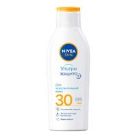 Лосьон солнцезащитный для чувствительной кожи тела ультра защита SPF30 Sun Nivea/Нивея фл. 200мл (80449)