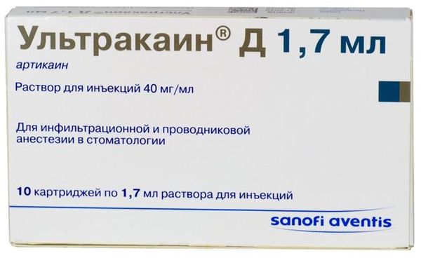 Ультракаин Д раствор для инъекций картридж 40мг/мл 1,7мл 10шт