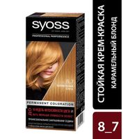 Краска для волос 8-7 Карамельный Блонд Syoss/Сьосс 115мл