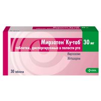Мирзатен Ку-таб таблетки диспергируемые 30мг 30шт миниатюра фото №2